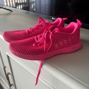 Nobull Womens Bright Pink Mesh Athletic Sneakers Size 8